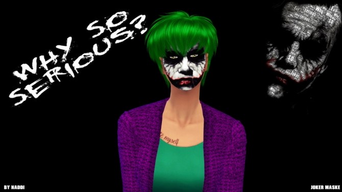 Sims 4 JOKER mask at Naddi