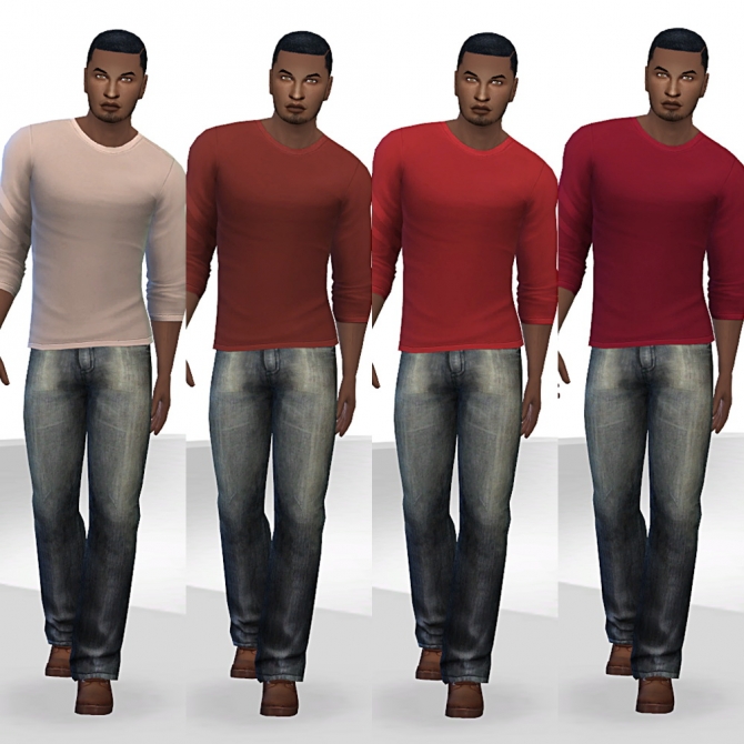 Pushed up sleeve shirt recolors at Tacha 75 » Sims 4 Updates