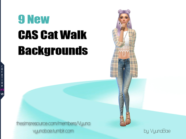 Sims 4 Cat Walk CAS Background by Vyuna at TSR