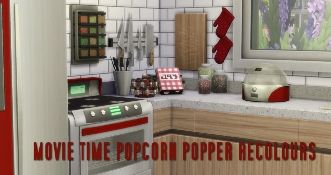 Sims 4 Popcorn popper recolors at Jorgha Haq