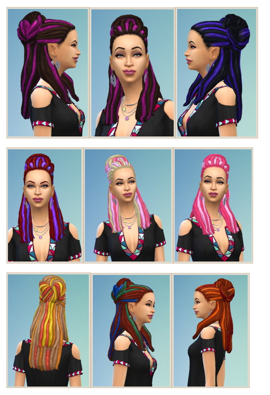 Sims 4 DreadKnot colored at Birksches Sims Blog