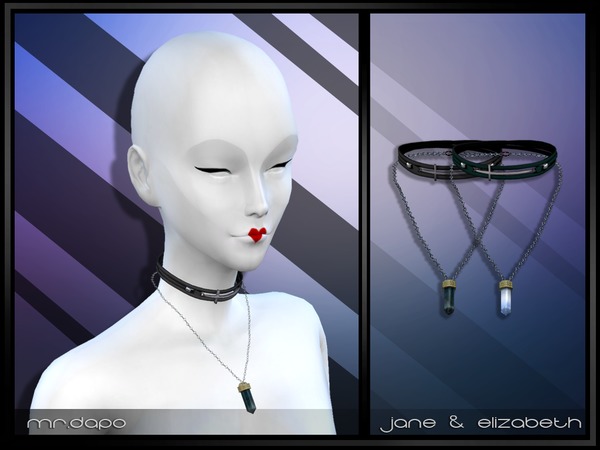 Sims 4 Jane & Elizabeth necklace by Mr.Dapo at TSR
