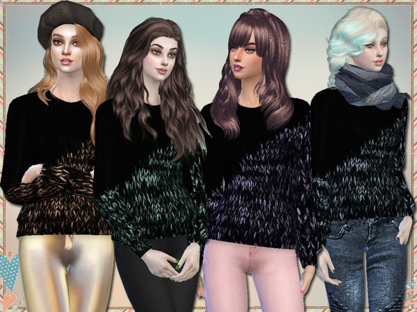 Sims 4 Crossover Two Tone Jumper by Simlark at TSR