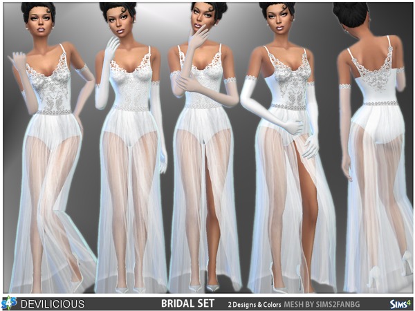 Sims 4 Bridal Set by Devilicious at TSR