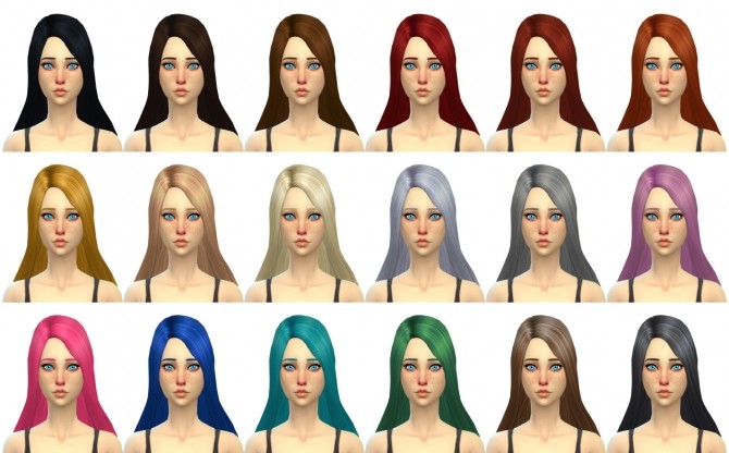 Sims 4 Aqua & Fire Hairs + Skater Cap at Simduction