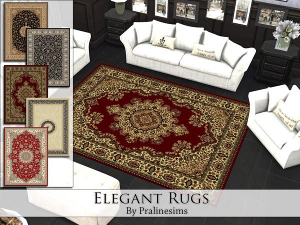 Sims 4 Elegant Rugs by Pralinesims at TSR