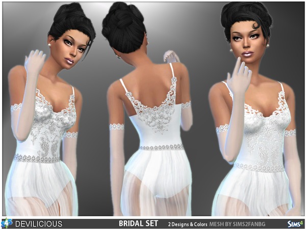 Sims 4 Bridal Set by Devilicious at TSR