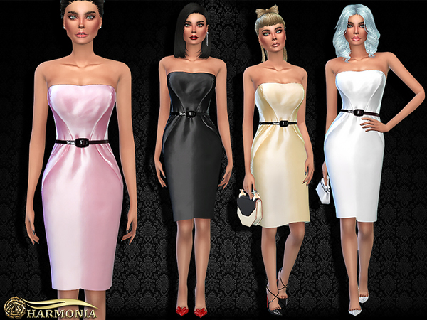 Sims 4 Black Label Cocktail Dress by Harmonia at TSR