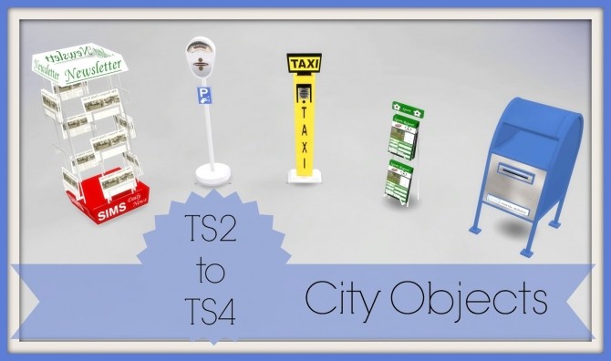 Sims 4 TS2 to TS4 City Objects at Dinha Gamer