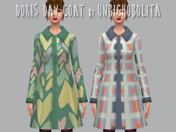 Sims 4 Doris day coat at Un bichobolita