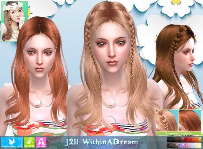 Sims 4 J211 WithinADream hair (Pay) at Newsea Sims 4