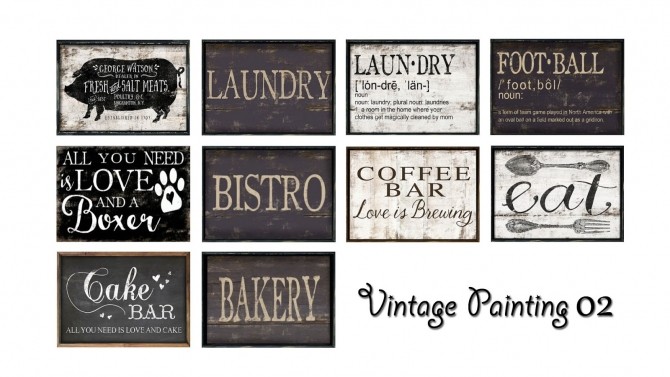 Sims 4 Vintage Paintings & Signs at Ruby’s Home Design