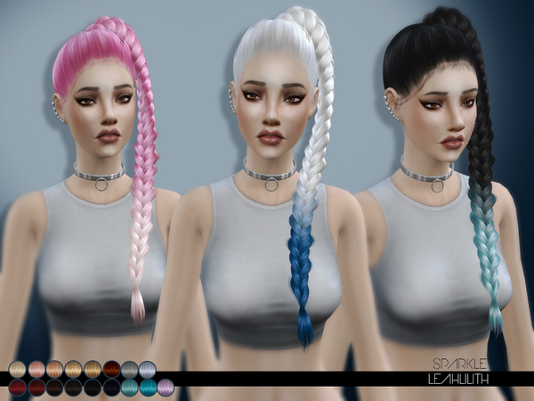 Sims 4 Sparkle hair by Leah Lilith at TSR