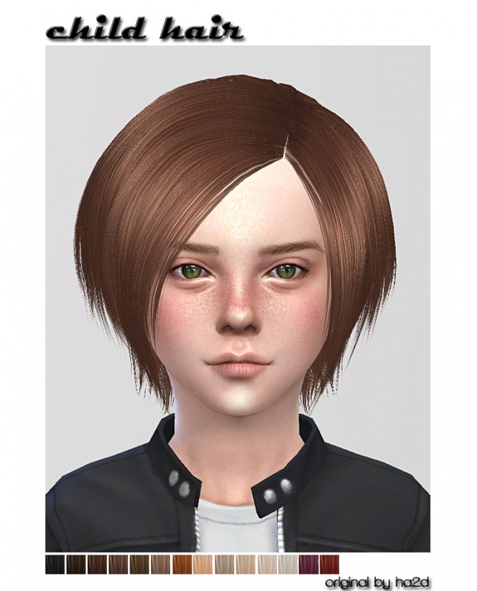 Sims 4 HA2D’s hair converted for child at ShojoAngel