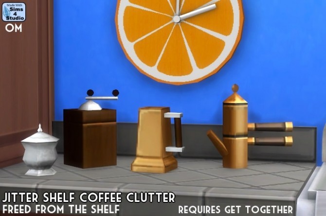 Sims 4 Jittermaster coffee shelf freed from the shelf at Sims 4 Studio