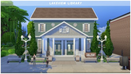 Lakeview Library No CC by Jasmea at Mod The Sims