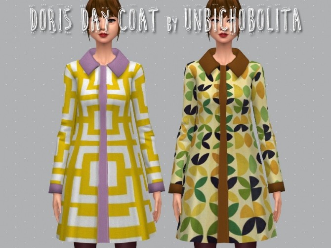 Sims 4 Doris day coat at Un bichobolita