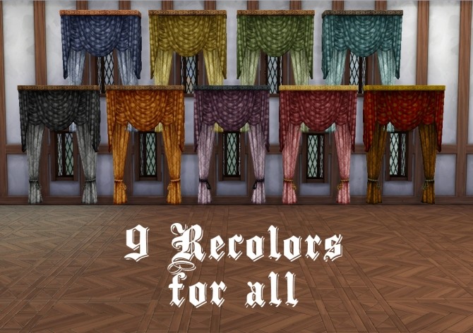 Sims 4 The Sims Medieval Curtains at Historical Sims Life