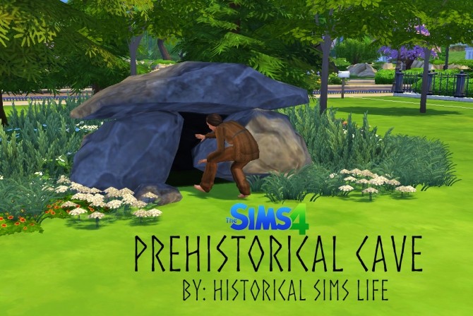 Sims 4 Cave for Prehistoric Age at Historical Sims Life