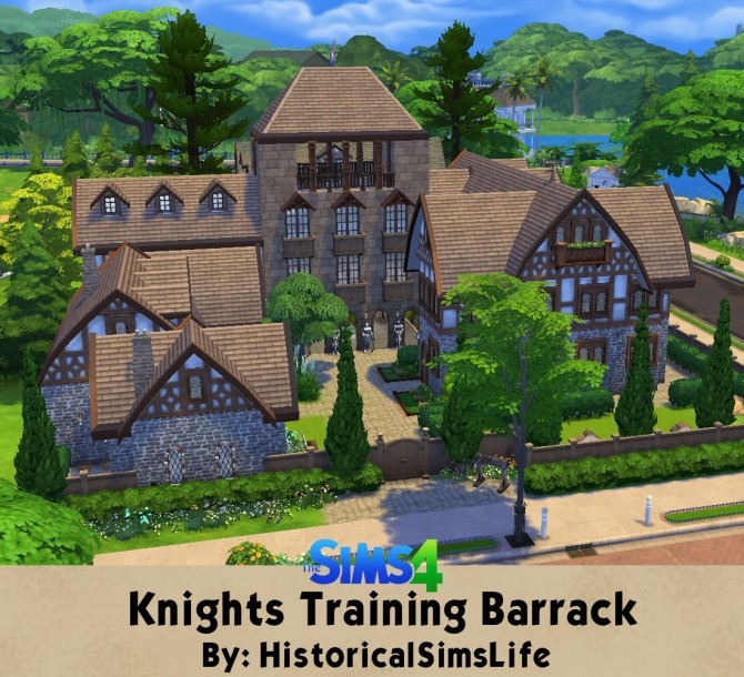 Sims 4 Knights Training Barrack at Historical Sims Life