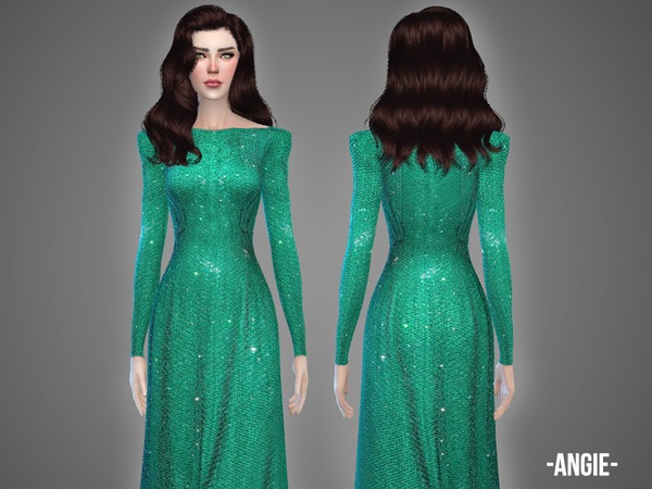 Sims 4 Angie gown by April at TSR