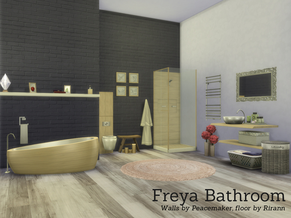 Sims 4 Freya Bathroom by Angela at TSR