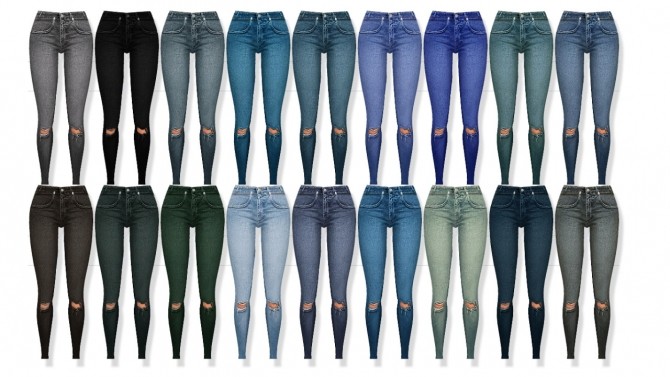 Sims 4 LINDSAY RIPPED JEANS at Cleotopia