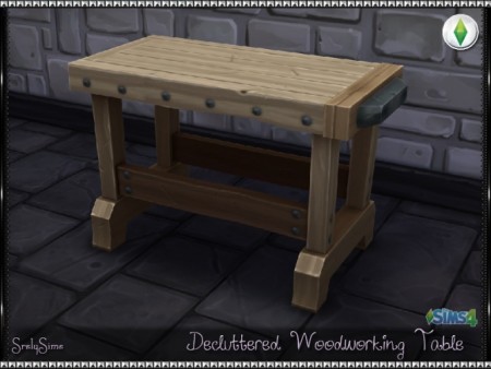 Decluttered Woodworking Table at SrslySims » Sims 4 Updates