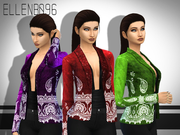 Sims 4 Veronica (Velvet Jacket) version 2 by Elleb096 at TSR