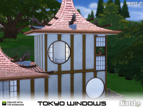 Sims 4 Tokyo windows doors and more by mutske at TSR