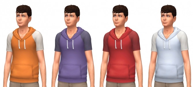 Sims 4 Short Sleeved Hoodies by VentusMatt at Mod The Sims