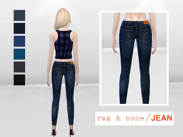Sims 4 Sasha Skinny Denim Jeans by McLayneSims at TSR