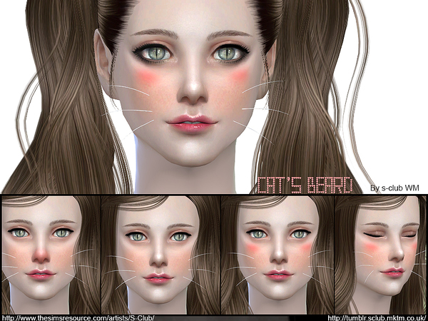 Sims 4 CAT WHISKERS by S Club WM at TSR