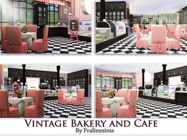 Sims 4 Vintage Bakery a. Cafe by Pralinesims at TSR