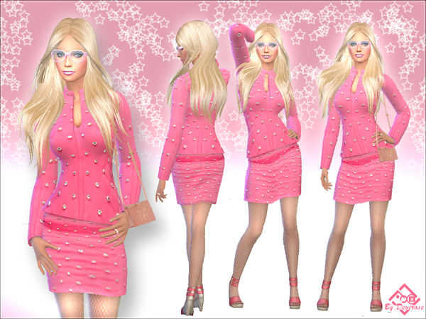 Sims 4 Skirt and jacket outfit by Devirose at TSR