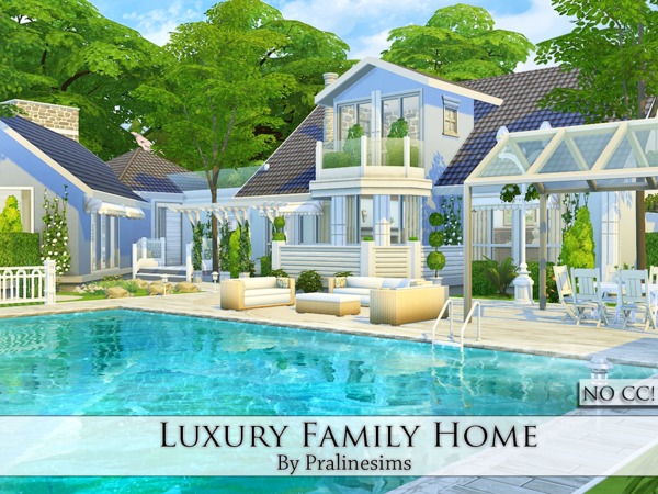Sims 4 Luxury Family Home by Pralinesims at TSR