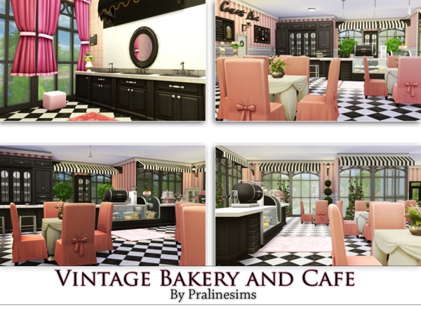 Sims 4 Vintage Bakery a. Cafe by Pralinesims at TSR