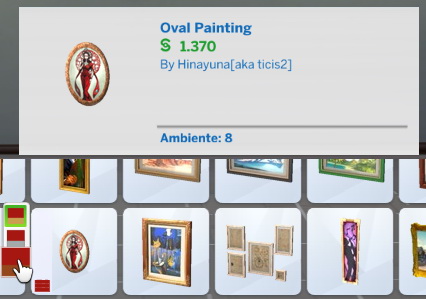 Sims 4 Oval Painting Frame at Hinayuna’s Sims 4 CC