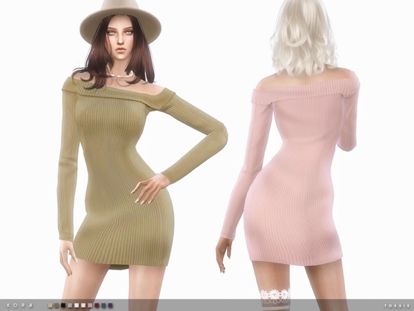 Sims 4 Kora Dress by toksik at TSR