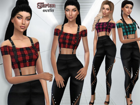 Tartan Outfit by Puresim at TSR » Sims 4 Updates