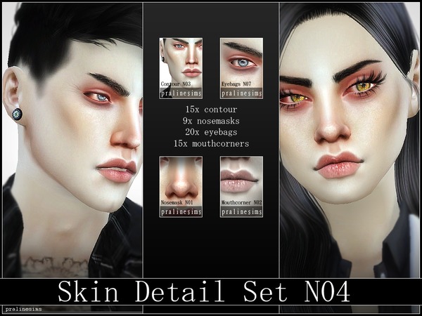 Sims 4 Skin Detail Kit N04 by Pralinesims at TSR