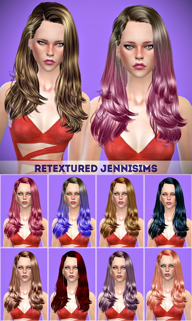 Sims 4 Newsea Gisele Hair retexture at Jenni Sims