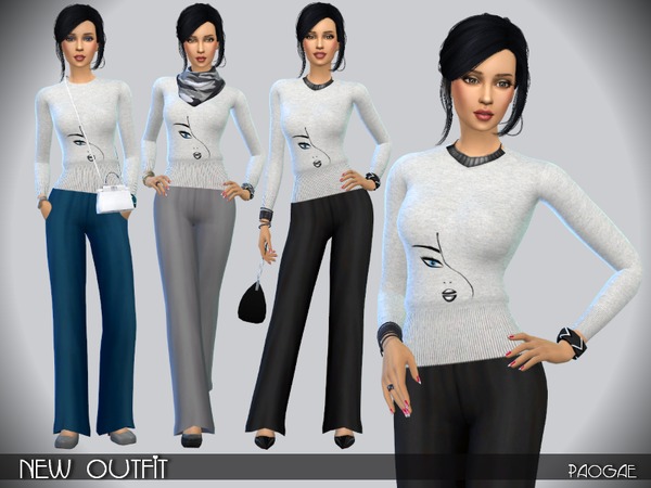 Sims 4 New Outfit by Paogae at TSR
