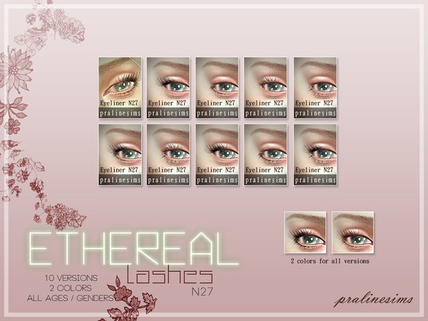 Sims 4 Ethereal Lashes N27 by Pralinesims at TSR