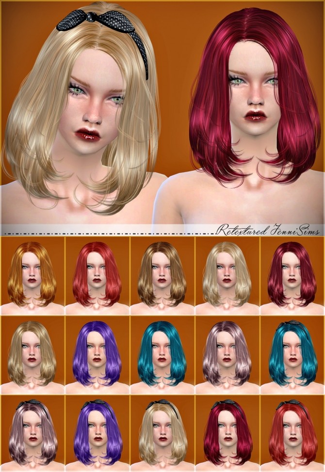 Sims 4 Newsea Lafite Hair Retexture at Jenni Sims