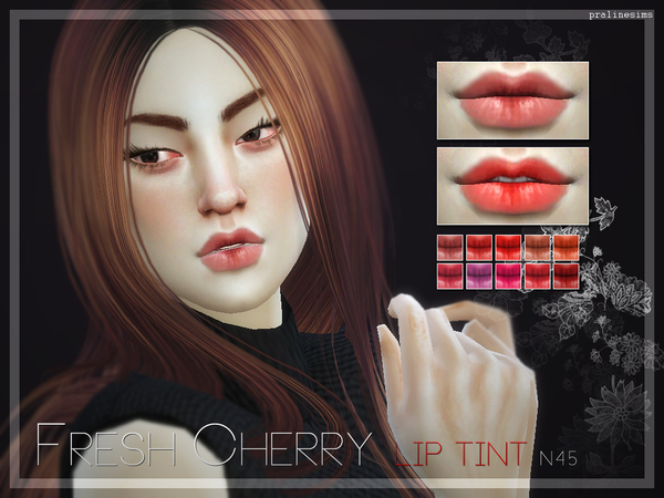 Sims 4 Fresh Cherry Lip Tint N45 by Pralinesims at TSR