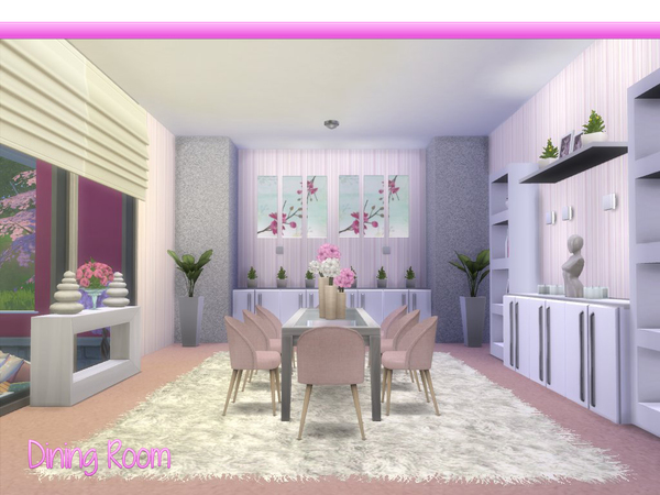 Sims 4 Lady in Pink house by lenabubbles82 at TSR