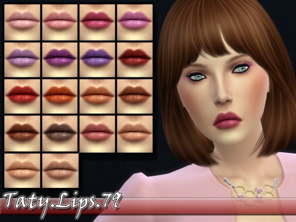 Sims 4 Taty Lips 79 by tatygagg at TSR