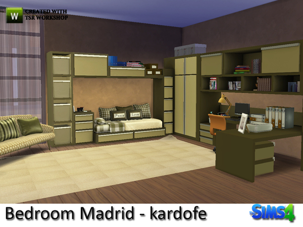Sims 4 Madrid bedroom by kardofe at TSR
