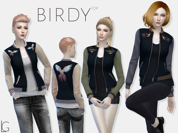Sims 4 Birdy Jacket by linegud at TSR